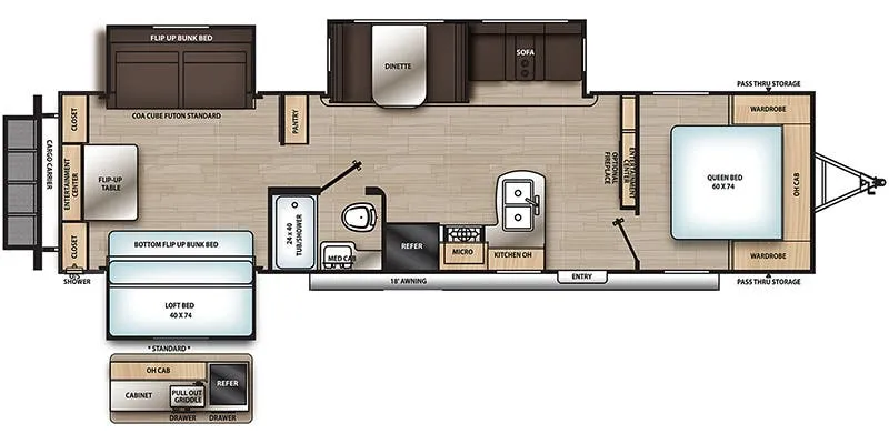 2023 Coachmen Catalina Legacy Edition 323QBTSCK - Floor plan