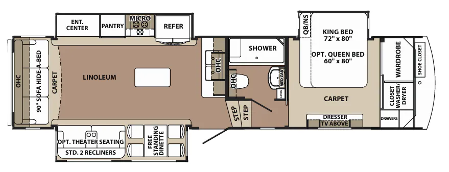 Forest River Blue Ridge 3045RL floor plan