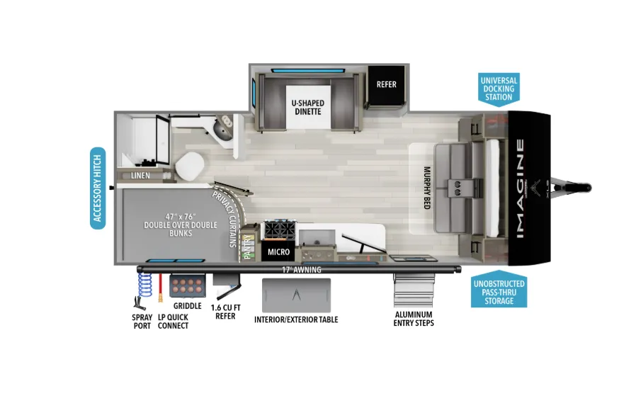 2026 Grand Design Imagine XLS 21MBE floor plan