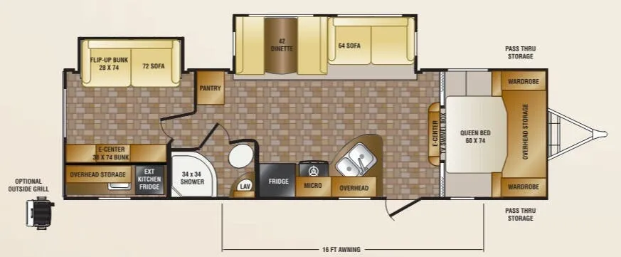 CrossRoads Sunset Trail Super Lite ST300BH floor plan