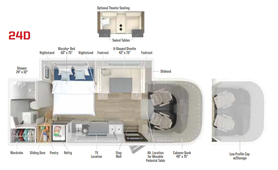 Winnebago View 24D floor plan