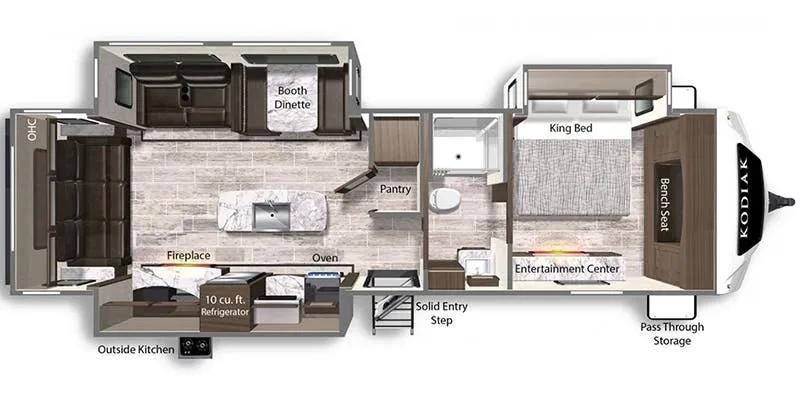 2022 Dutchmen Kodiak Ultimate 3221RLSL - Floor plan