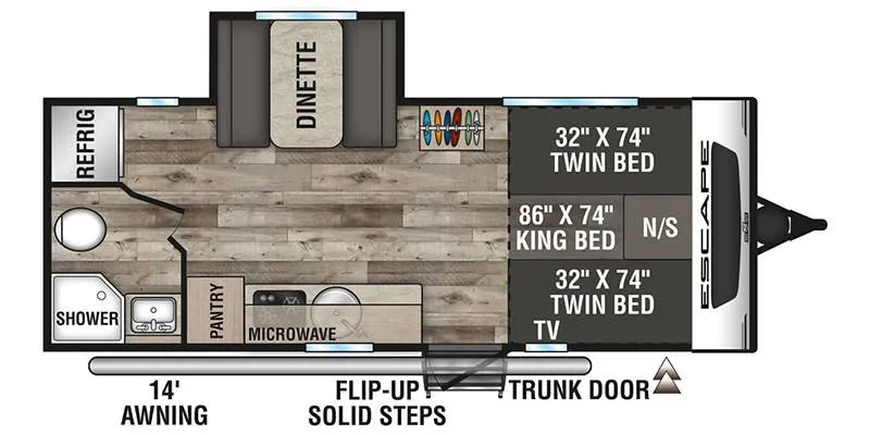 K-Z Escape E201TB floor plan