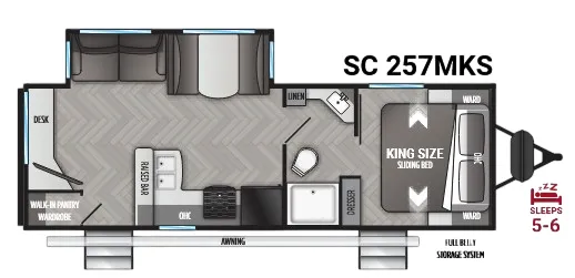 2022 Cruiser RV Shadow Cruiser 257MKS - Floor plan