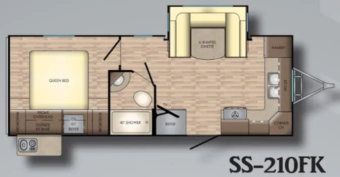 2018 CrossRoads Sunset Trail Super Lite 210FK floor plan
