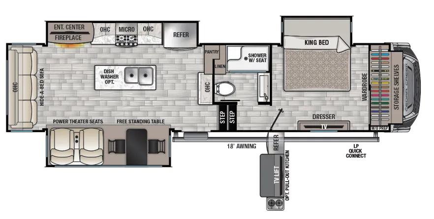 Forest River Cedar Creek 311RL floor plan