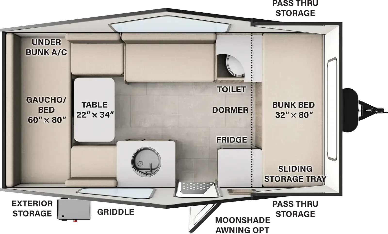 Forest River Rockwood Hard Side A216HS floor plan