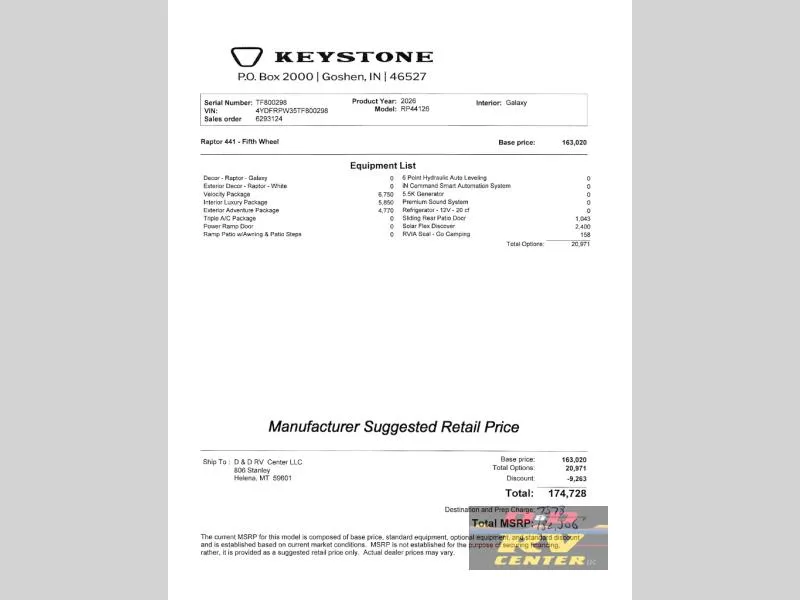 2026 Keystone Raptor 441 - Photo 3