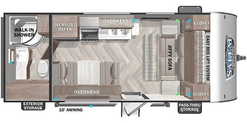 2022 Forest River Salem Cruise Lite 171RBXL - Floor plan