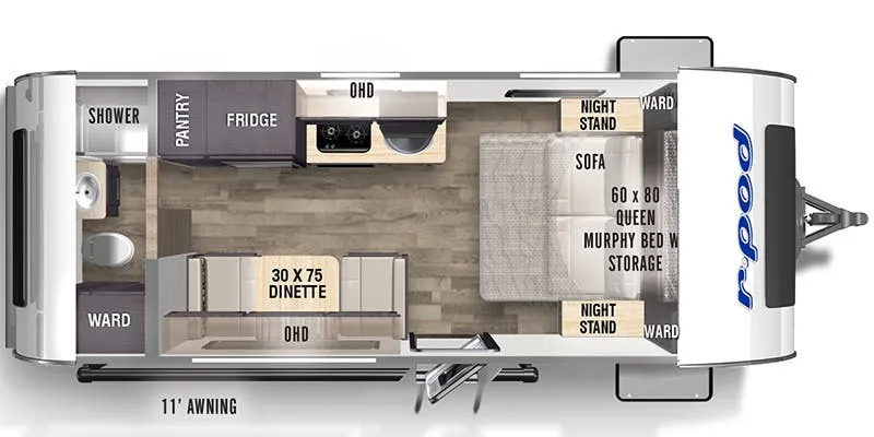 2023 Forest River R-Pod RP-192 - Floor plan