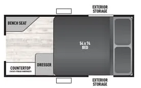 2023 Coachmen Clipper Camping Trailers ESCAPE - Floor plan