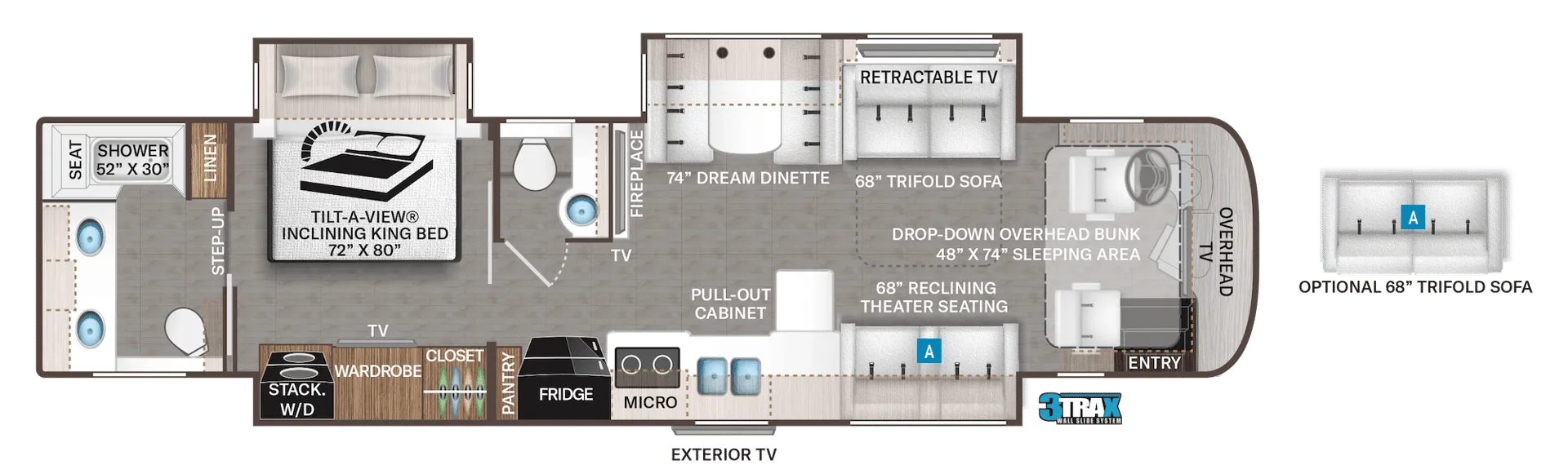 Thor Motor Coach Aria 3901 floor plan