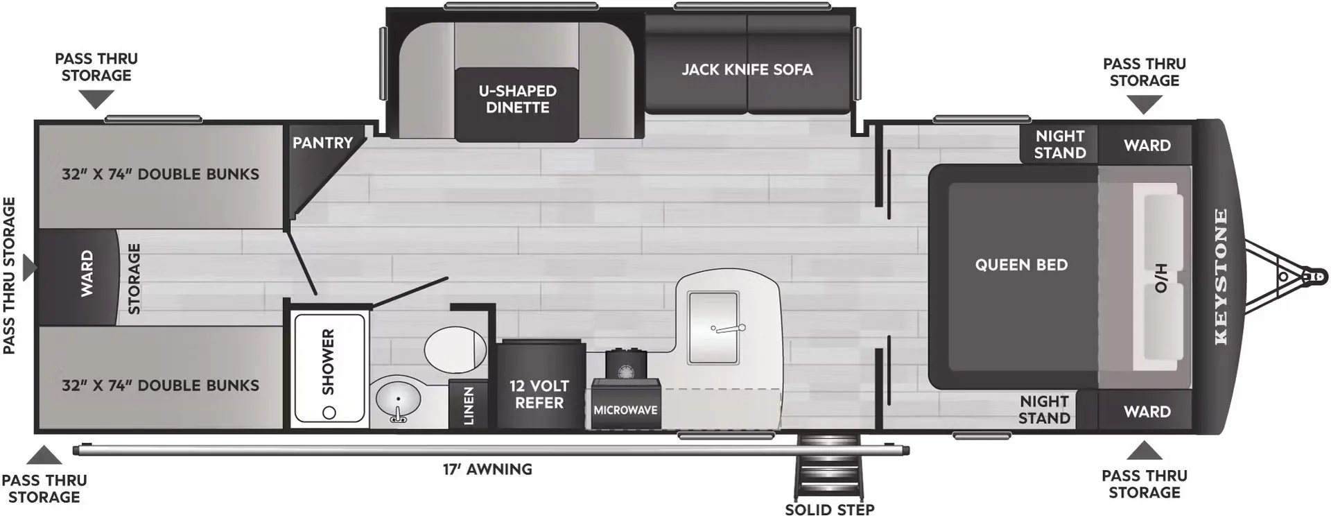 2026 Keystone Bullet Classic 28QBC - Floor plan