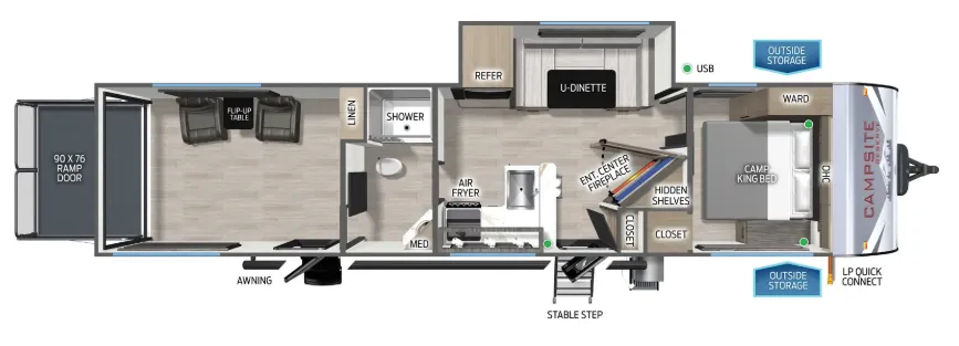Forest River Campsite Reserve 28SW floor plan