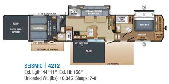 2018 Jayco Seismic 4212 — Floor plan