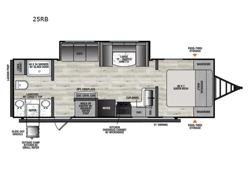 2026 Coachmen Clipper 6K Series 25RB - Floor plan