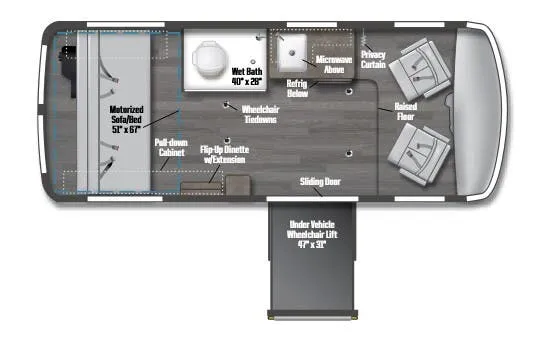 Winnebago Roam 59RB floor plan