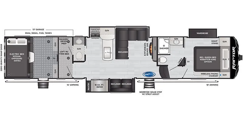 Keystone Raptor 413 floor plan