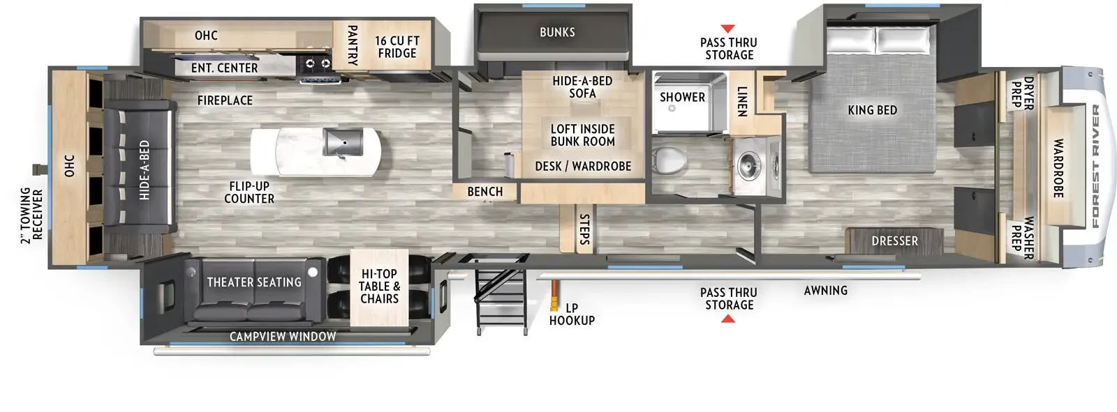 2026 Forest River Cardinal 36MB - Floor plan