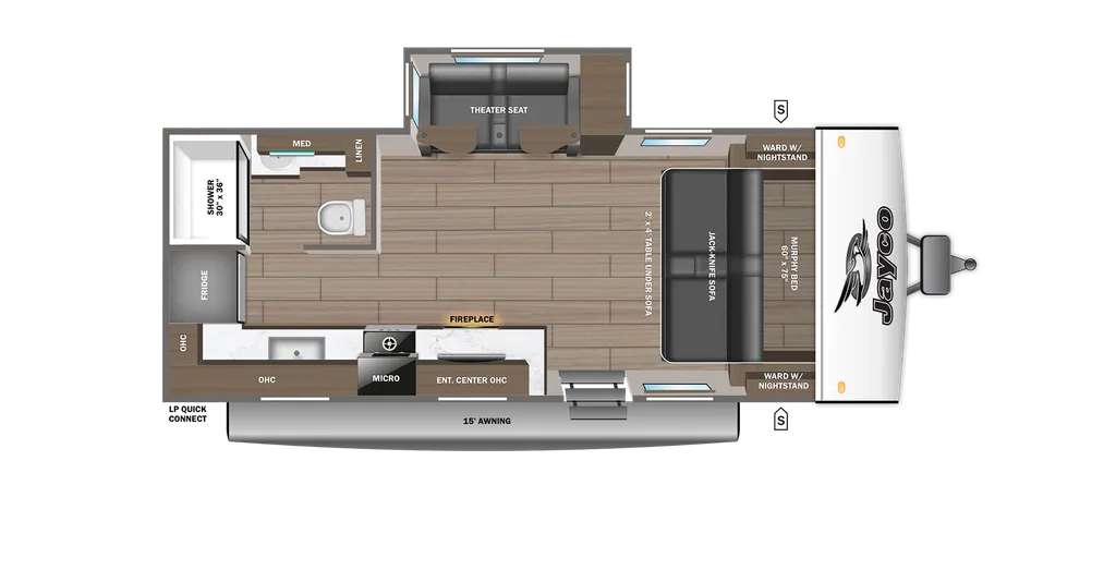 2027 Jayco Jay Feather 19MRK floor plan