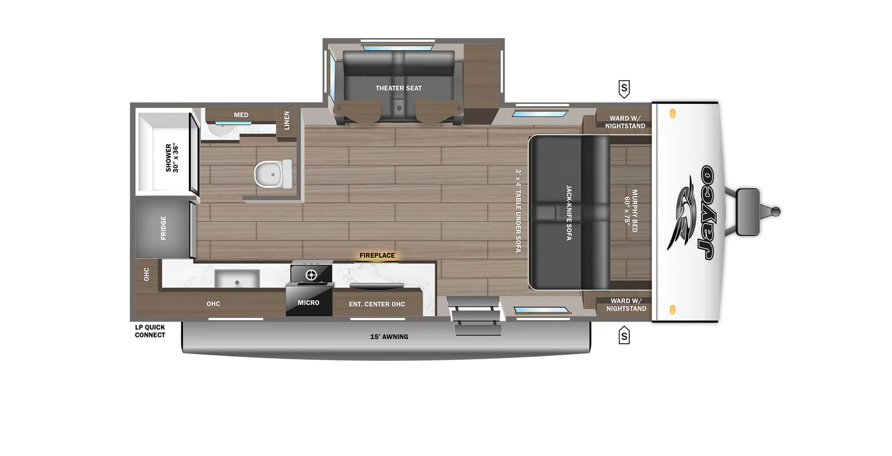 2027 Jayco Jay Feather 19MRK - Floor plan
