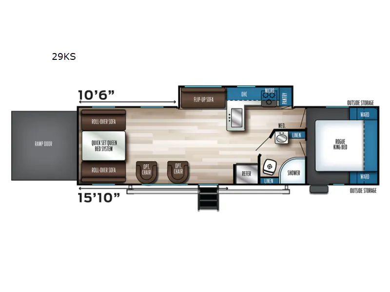 2022 Forest River Vengeance Rogue 29KS-16 - Floor plan