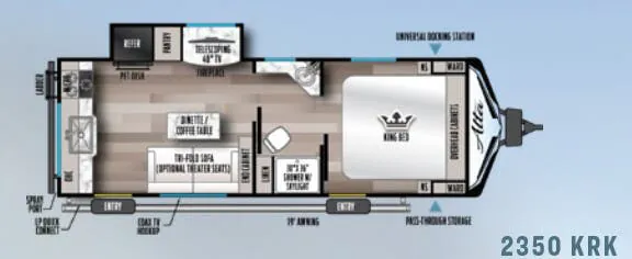 East to West Alta 2350KRK floor plan