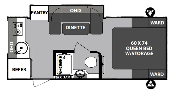 Forest River R-Pod RP-195 floor plan