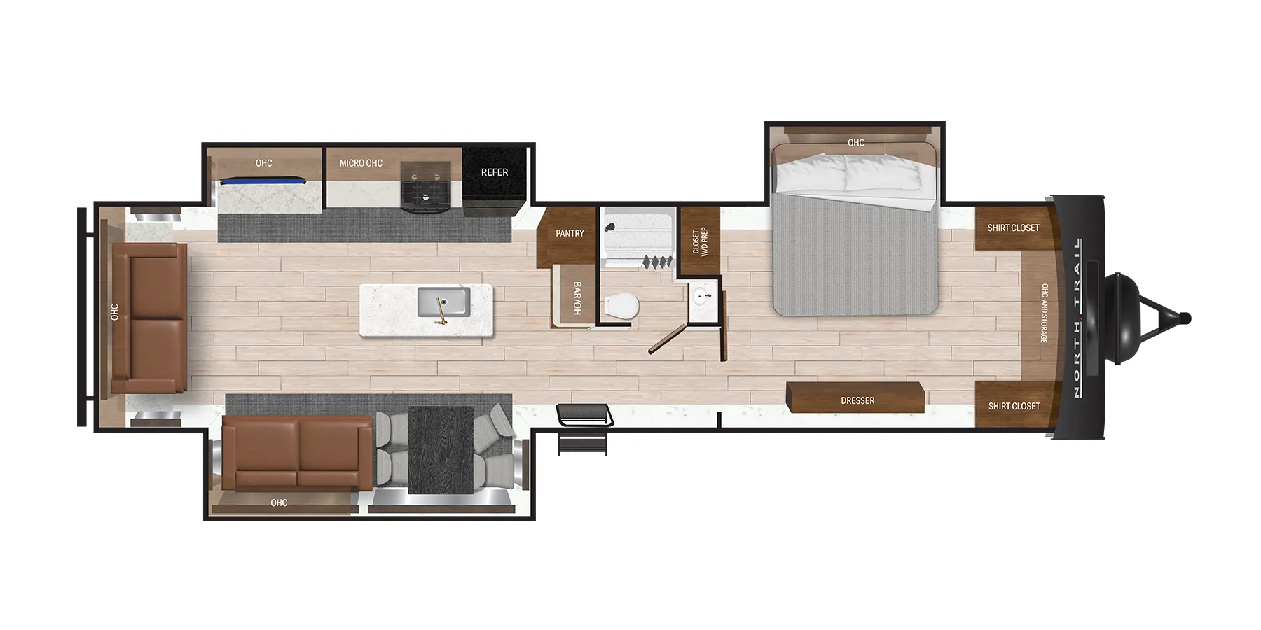 Heartland North Trail 3411 RL floor plan