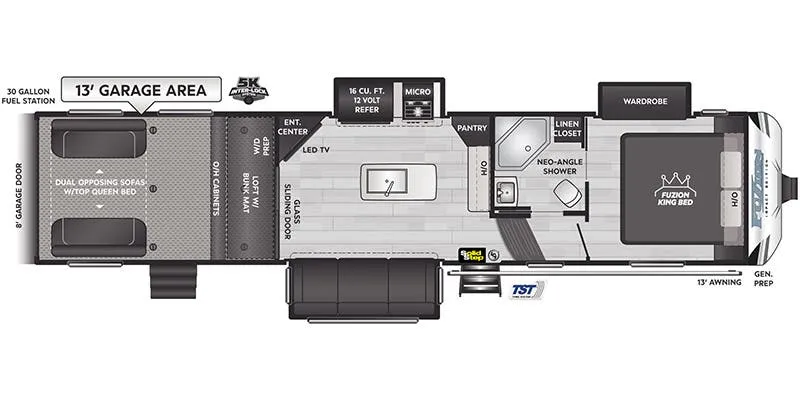 Keystone Fuzion Impact 343 floor plan