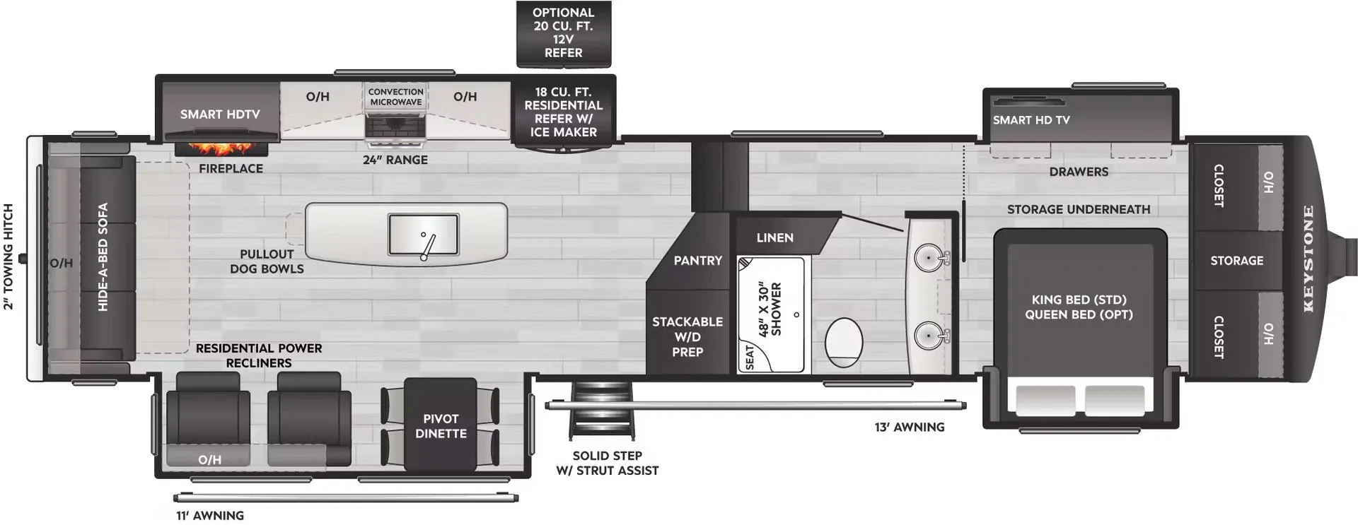 2026 Keystone Montana 3781RL - Floor plan