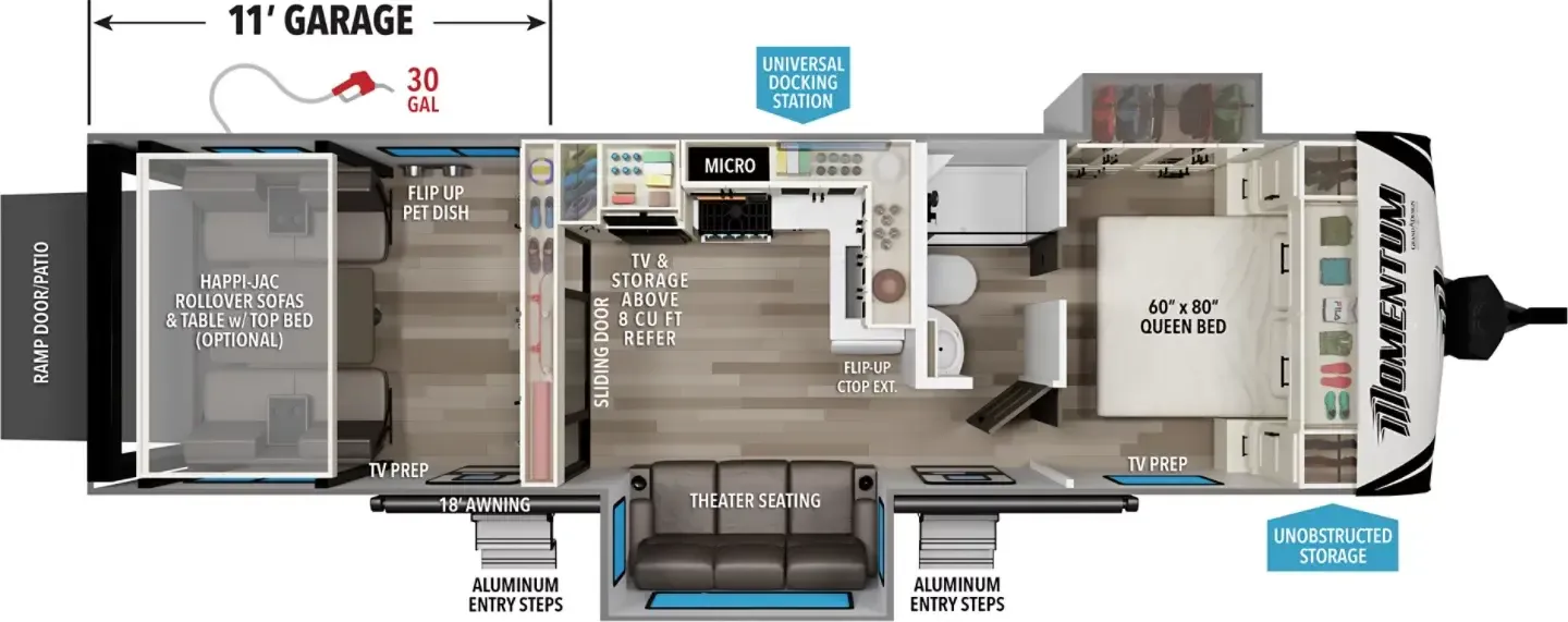 Grand Design Momentum G-Class 29GS floor plan