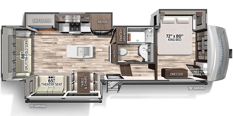 2022 Palomino Columbus 299RL - Floor plan