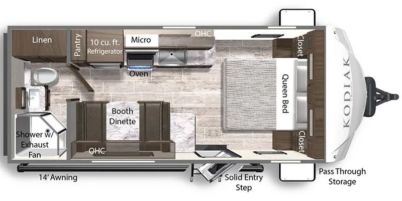 2026 Dutchmen Kodiak 201QB floor plan
