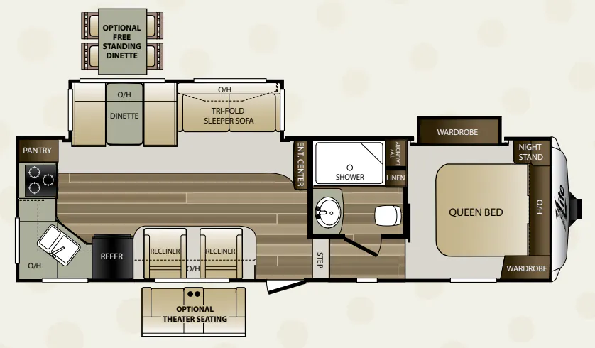 Keystone Cougar XLite 27RKS floor plan