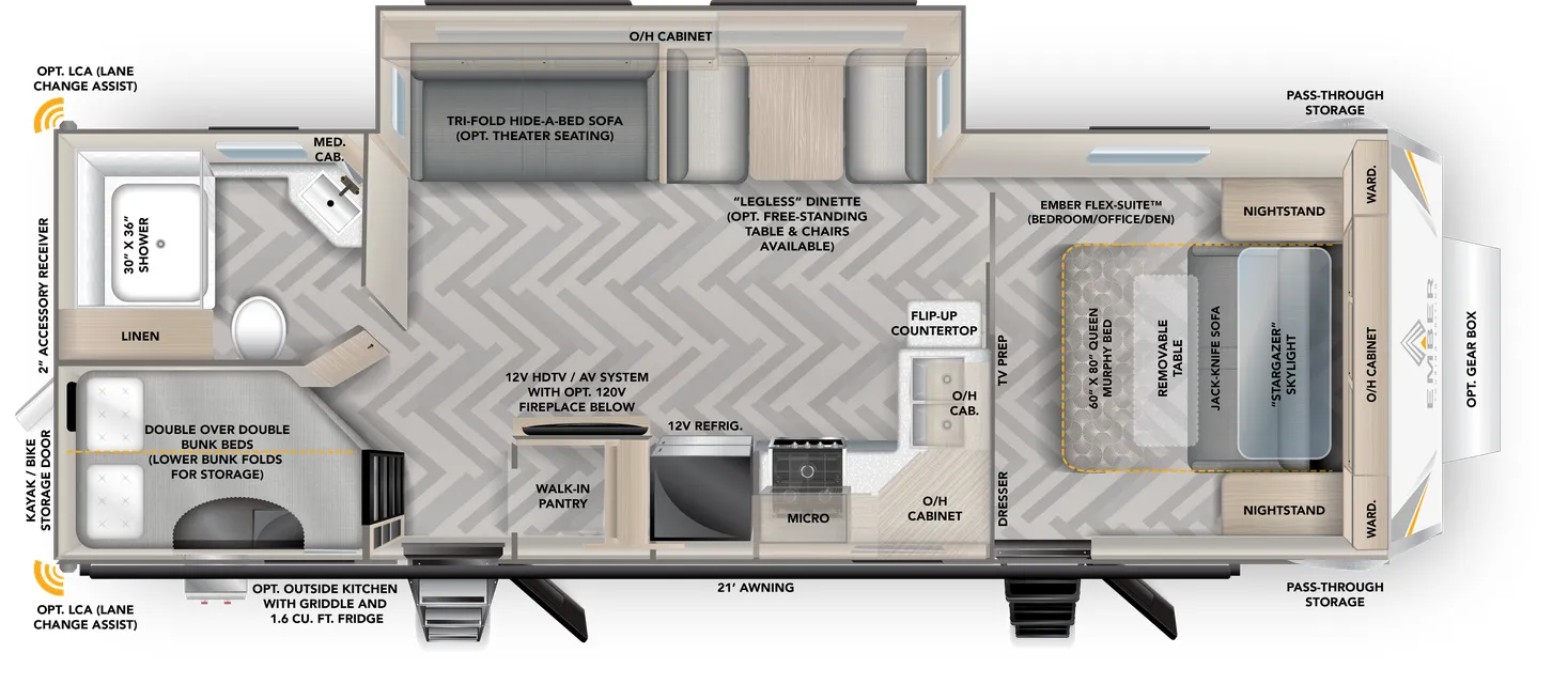 Ember RV Touring Edition 28MBH floor plan
