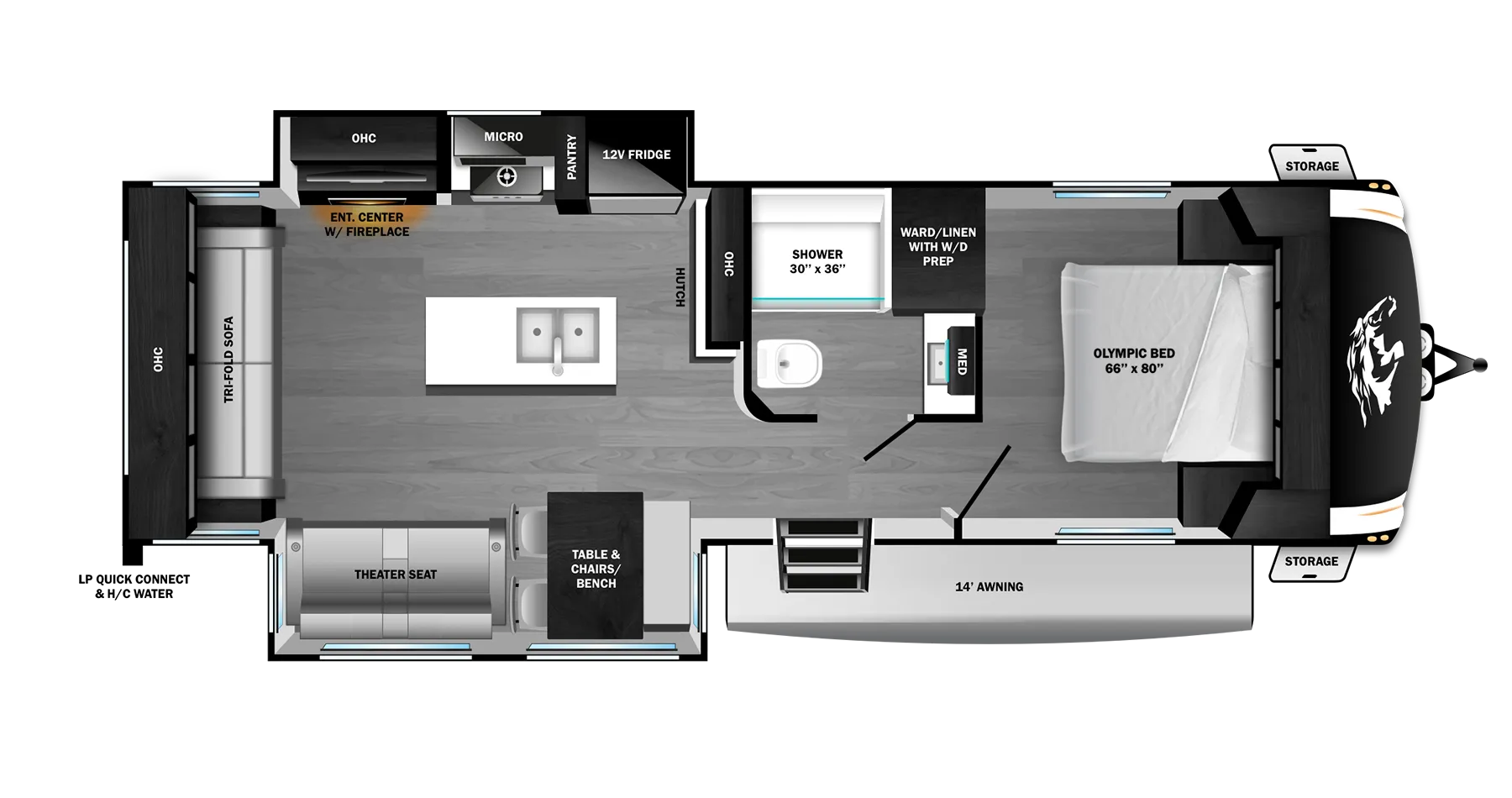 2026 Open Range ROAMER LIGHT DUTY 29RLTS - Floor plan