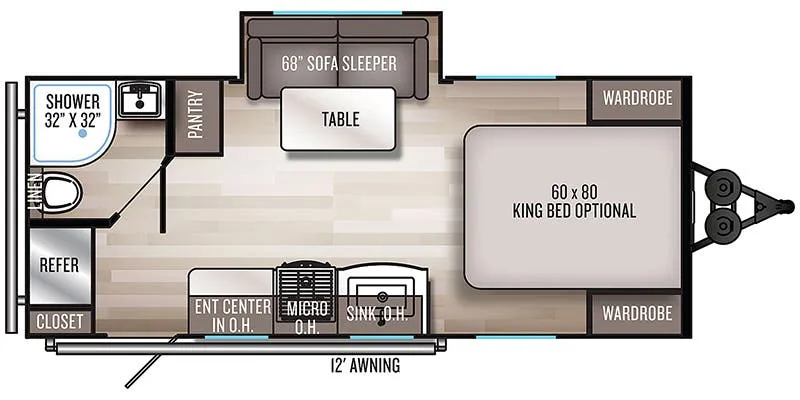 2019 Palomino Solaire 205 SS floor plan