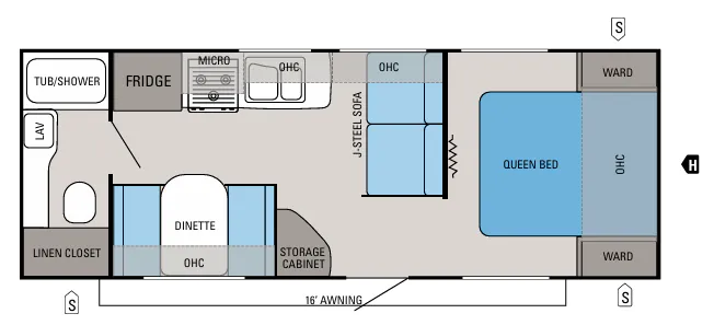 Jayco Jay Feather 221 floor plan