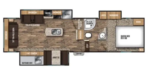 Coachmen Chaparral Lite 285RLS floor plan