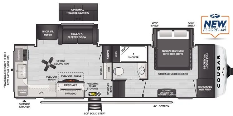 Keystone Cougar 260MLE floor plan