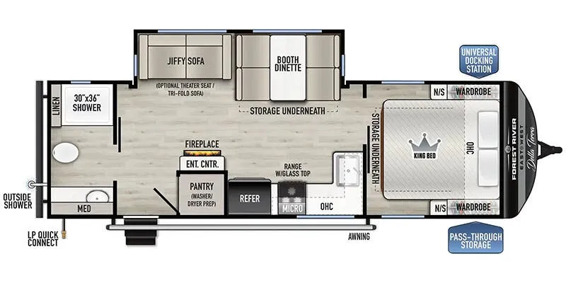 2025 East to West, INC. Della Terra 261RB - Floor plan