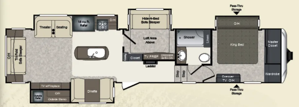 Keystone Laredo 380MB floor plan