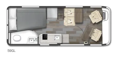 Winnebago Travato 59GL floor plan