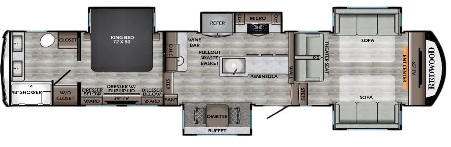 CrossRoads Redwood 3951WB floor plan
