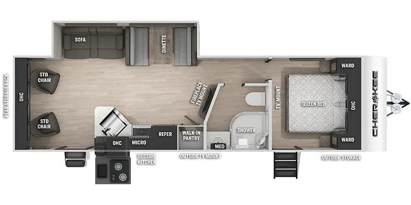 2020 Forest River Cherokee 264RL - Floor plan