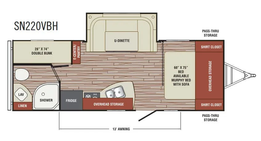 Venture RV Sonic SN220VBH floor plan