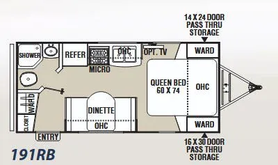 Coachmen Freedom Express LTZ 191RB floor plan