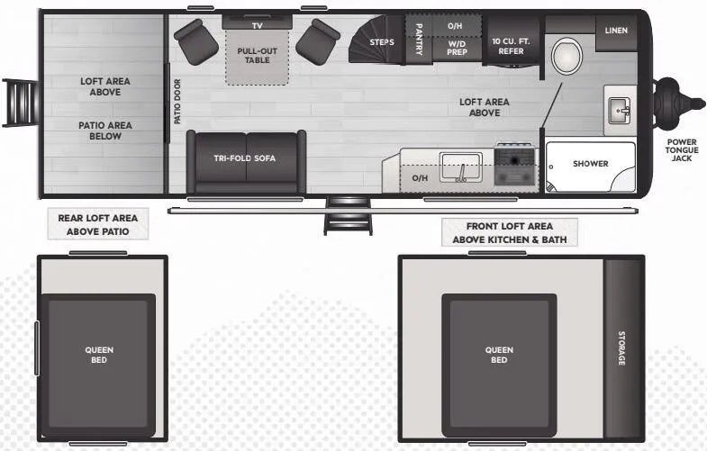 Keystone Hideout 24LOF floor plan