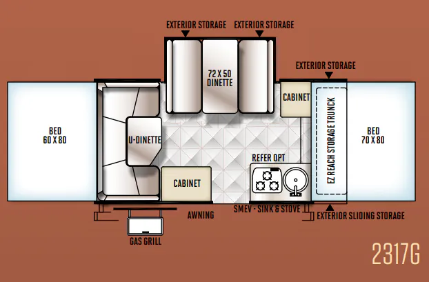 2014 Forest River Rockwood Premier 2317G floor plan
